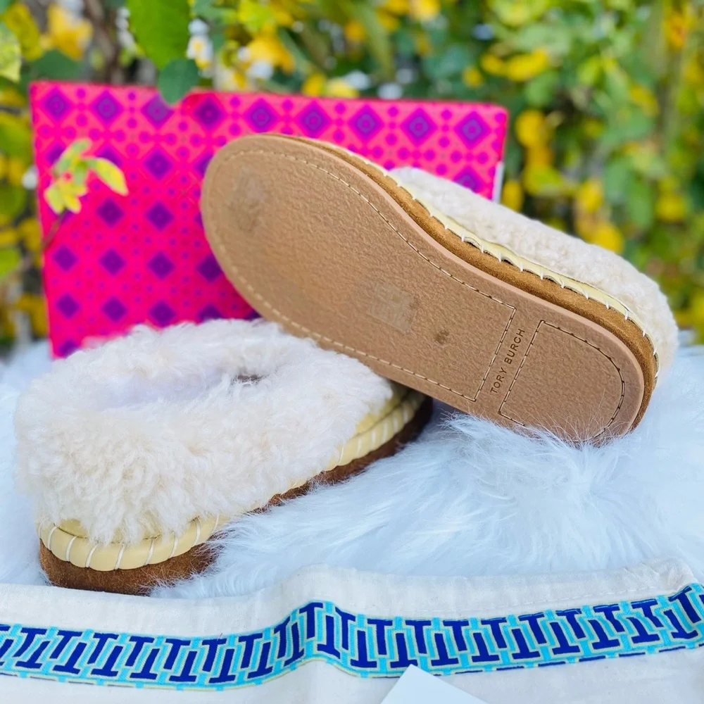 Tory Burch Genuine Shearling Slippers - Picture 7 of 9